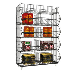 Kainice Étagère de rangement pour légumes de <span class=keywords><strong>cuisine</strong></span> à 5 niveaux de 500mm personnalisée Étagère métallique légère pour supermarché d'affichage au détail - Product Image 5