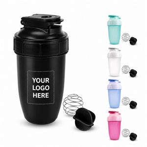 Bouteilles shaker en plastique de 16 oz avec logo personnalisé, anti-fuite, pour le sport, la gym, les cadeaux promotionnels, l'entraînement et les voyages - Product Image 1