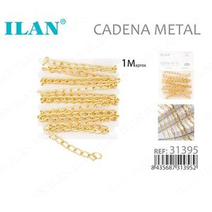Catena in metallo Ilan 1M color oro chiaro per la creazione di gioielli - Product Image 1