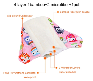 Ohbabyka kadın hijyenik pedler toptan annelik bayanlar kumaş regl bambu çevre dostu hijyenik pedler kullanımlık - Product Image 2