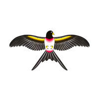 MILI Cérfs-volants dynamiques d'extérieur en gros pour enfants, modèles Aigle et Hirondelle, faciles à piloter, avec ailes battantes, cérfs-volants de pêche