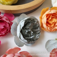 Accessoires photo de plage, pinces à cheveux en tissu tressé avec fausses fleurs (Lotus, Pivoine) et pinces bec de canard, couleurs rose, bleu, rouge, orange, gris, blanc, pour mariage