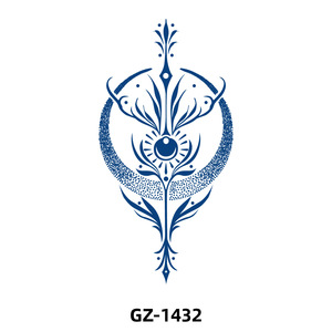 Nouveaux autocollants de tatouage aux herbes 2026, motifs animaux totemiques (araignée, dragon, serpent), imperméables et résistants à la transpiration, bleus, pour hommes et femmes - Product Image 2