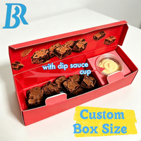 Boîtes personnalisées pour mini brownies, emballages pour brownies, boîtes pour biscuits au chocolat au lait, séparateurs pour boîtes à biscuits, boîtes à biscuits à emporter, biscuits
