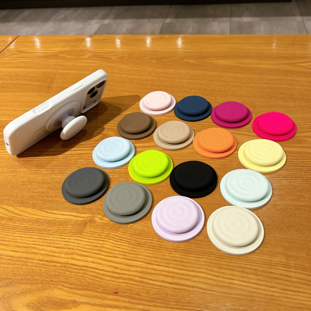 Anti-Fingerprint Bracket Mobile Phone Accessories Mini Silicone Foldable Luxury Magnetic Phone Stand Soft Touch Holder