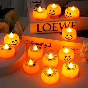 <span class=keywords><strong>Citrouille</strong></span> petites bougies bougies LED sans flamme Halloween têtes de <span class=keywords><strong>citrouille</strong></span> vacances décor à la maison intérieur fête atmosphère lumières - Product Image 3