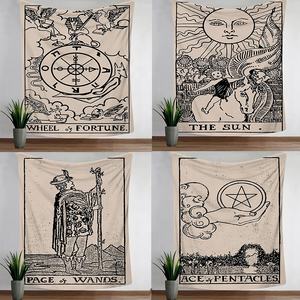 خط الرسم سلسلة التارو الجدار خلفية معلقة قماش بطاقة قصيرة أفخم عالية الجودة مستطيلة نسيج - Product Image 4