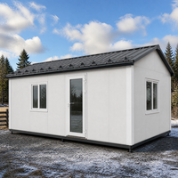 Maison mobile préfabriquée avec isolation supplémentaire et toit anti-neige pour site en climat froid