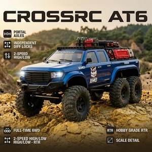 CROSSRC EMO AT6 1/10 RC Crawler 6x6 Unimog Camion Militaire à Trois Essieux Portiques 6RM avec Blocage de Différentiel Indépendant, Voiture de Modélisme RTR - Product Image 1