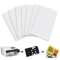 Cartes PVC vierges blanches de qualité supérieure CR80 30mil imprimables recto-verso pour imprimante jet d'encre/imprimante d'identification/imprimante à sublimation thermique
