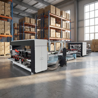 Machine automatique de pliage et de collage de cartons / Machine de pliage et de collage de boîtes en carton / Machine automatique de couture de boîtes en carton