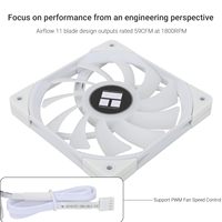 Thermalright ultra mince ARGB 15mm épaisseur 52CFM blanc PWM PC cas ventilateur pour Mini ITX construit