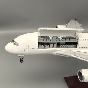 โมเดลเครื่องบิน <span class=keywords><strong>A380</strong></span>ดั้งเดิม<span class=keywords><strong>ขนาด</strong></span>ใหญ่45ซม. โมเดลห้องโดยสารแบบโต้ตอบพร้อมเกียร์ลงจอดแบบถอดได้ - Product Image 3