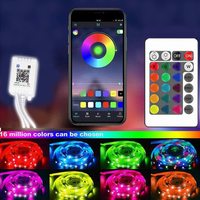 Tira de Luces LED Inteligente de 12v/24v, Tiras de Luces LED Inteligentes con Cambio de Color y Wifi, con Control Remoto para Iluminación del Hogar