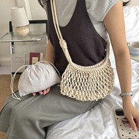 Sac tissé simple et décontracté, personnalisé, tendance, pour vacances à la plage, style occidental, grande capacité, sac fourre-tout à bandoulière, modèle unique
