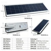 Lampadaire solaire DC SMD à bas prix, étanche IP65, en aluminium, avec détecteur de mouvement, contrôle par application/télécommande, pour autoroute, orientable à 120°