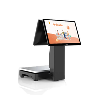15.6 "double écran LCD 15kg Pos balance balance tout en un caisse enregistreuse POS Terminal POS
