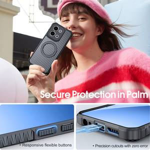 เคสโทรศัพท์กันกระแทกสุดหรู หมุนได้ 360 องศา พร้อมแม่เหล็ก สำหรับ Redmi 15C 14C และ <span class=keywords><strong>iPhone</strong></span> ซีรีส์ 14 15 Note - Product Image 4