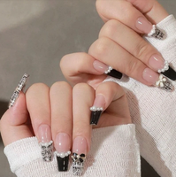 Fournisseur de faux ongles en acrylique de luxe faits à la main, style océan estival, 10 pièces, qualité supérieure, 3D, en gros