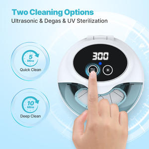 ODM 2025 yeni ultrasonik UV temizleme takı yıkama diş yanlış diş Aligner tutucu ağız koruyucusu ultrasonik protez temizleyici - Product Image 5