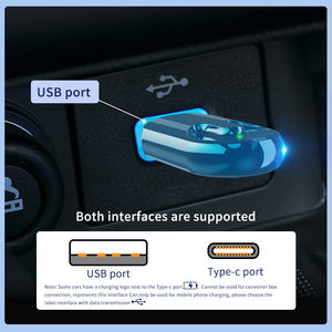 อะแดปเตอร์ CarPlay ไร้สายแบบ2อิน1ที่มีสีสันใหม่ตัวแปลงอัตโนมัติแอนดรอยด์ปลั๊กแอนด์เพลย์ YouTube กล่องวิดีโอ Netflix - Product Image 6