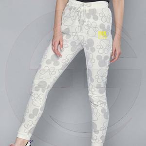 Pantalones de correr con estampado para mujer, pantalón con bolsillos y cremallera, cónico, para correr, ropa informal - Product Image 1