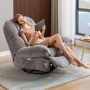Electric <b>Reclining</b> Sofa Chair With Tilting Function For Living Room Or Bedroom Single Fabric Beanbag Style - Product Image 4