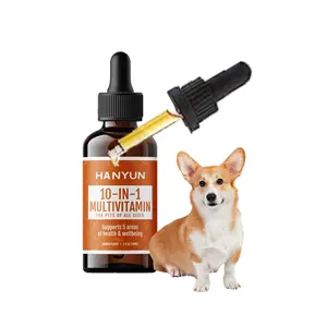 HANYUN OEM Multi vitamin für Hunde Tropfen flüssige Vitamine C, D, B1,12 Cranberry Dog Multi vitamin Drop Nieren haut Gelenk unterstützung