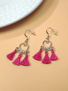 Moda simplicidad gran oferta nueva aleación borla bohemio Vintage pendientes de mujer - Product Image 2