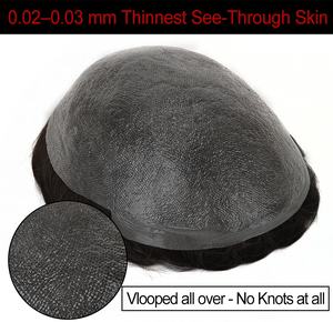 วิกผมลูกไม้ด้านหน้าขนาด28-30มม. สำหรับผู้ชายผิวบาง90% <span class=keywords><strong>ผม</strong></span>ชาวอินเดียแผ่นปะแบบเบา/กลาง/เบา - Product Image 3