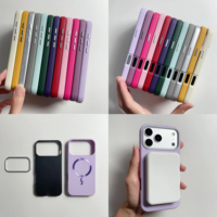 Étui de protection double couche en TPU noir à motif cuir avec cadre d'objectif détachable style professionnel pour iPhone 17 Pro Max
