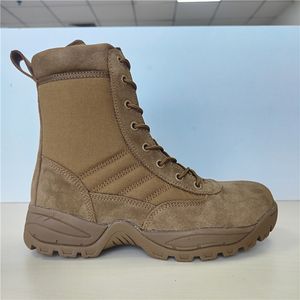 TSB09 2025 Nuevas Botas de Montañismo Color Café Oscuro, Botas de Desierto Resistentes para Hombre, Cuero Vacuno de Gamuza - Product Image 1