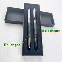 Coffret Cadeau d'Entreprise GemFully – Stylo Exécutif en Fibre de Carbone avec Capuchon Amovible et Logo Personnalisé – Stylo Gel à Encre Gel Personnalisable