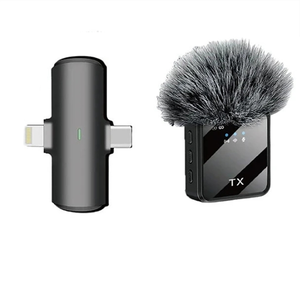 3 Trong 1 Không Dây Lavalier <span class=keywords><strong>Microphone</strong></span> Cho iPhone Android Máy Ảnh Loại C Tiếng Ồn Mic Cho Ngoài Trời Sống Ghi Âm Phỏng Vấn Vlog - Product Image 1