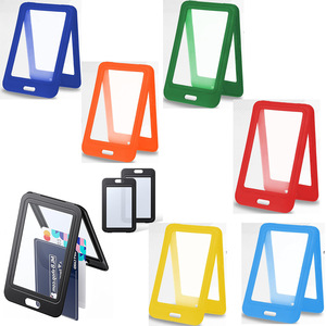 Vertical double-sided transparent work <b>ID</b> card <b>holder</b>, access card, name tag, work badge, hard plastic protective cover - Product Image 1