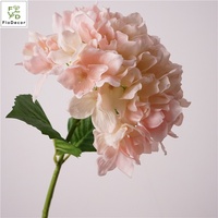 Nouveauté : Grande fleur artificielle en latex, hydrangea pêche, 23 cm de diamètre, toucher réaliste, faite à la main, pour décoration de table de mariage et de la maison