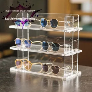 Hiện đại xuyên biên giới <span class=keywords><strong>Acrylic</strong></span> nhiều lớp kính hiển thị giá lưu trữ đơn giản giá bán buôn Kính mát Kính mát hiển thị giá - Product Image 2
