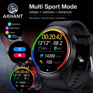V19 Business Herren Smartwatch Anrufannahme Herzfrequenzmessung IP68 Wasserdicht Wecker OLED-Display Unisex für Watch OS - Product Image 2