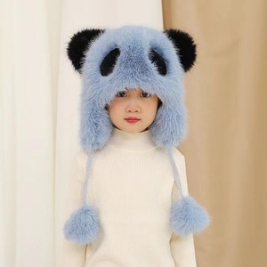 Chapeau en peluche de dessin animé mignon - <span class=keywords><strong>Bonnet</strong></span> de pilote en tricot épais anti-froid pour femmes - Product Image 1