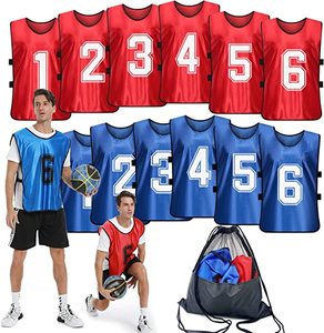 Loszittende Mouwloze Tanktop Scrimmage Truien Voor Heren-Ademend Sneldrogend Genummerd Ronde Hals Ideaal Voor Voetbal - Product Image 6