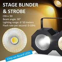 Projecteur de scène LED PKnight 100W COB Par, blanc froid/blanc chaud, pour concerts, DMX/Master-Slave, activation sonore, stroboscope, IP65