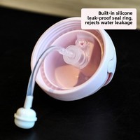 Logo personnalisé Mini gobelet à eau en plastique avec paille et ventouse pour ballon Bouteille d'eau pour enfants