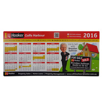 Autocollant aimanté pour réfrigérateur en papier écologique personnalisé avec logo sur mesure en forme de maison et calendrier pour usage promotionnel
