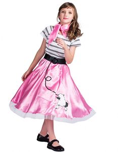 Design creativo barboncino rosa gonna Cosplay di <span class=keywords><strong>Halloween</strong></span> con sciarpa include abiti e tute per abbigliamento da festa per bambini - Product Image 6