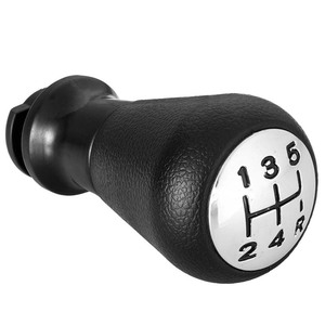 Pommeau de levier de vitesse en cuir pour voiture Peugeot, 5 vitesses, conception ergonomique pour les modèles 206 207 307 - Product Image 2