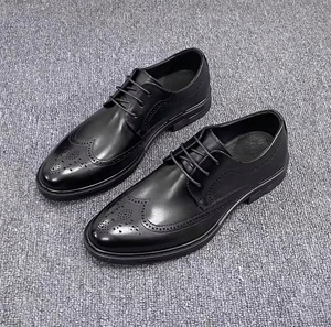 Chaussures habillées pour hommes en cuir véritable, imperméables, antidérapantes, légères, à bout fermé, style Evergreen, pour le bureau et les mariages - Product Image 2