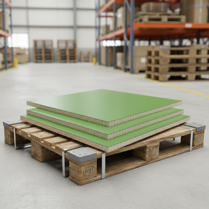 Panel de Encofrado Reutilizable de Plástico Verde Recubierto de Película para Construcción, Material de Construcción, Encofrado de Losas y Columnas - Product Image 1