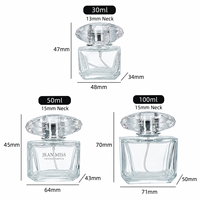 Flacon de parfum en verre personnalisé, série cristal, impression de logo OEM, vide, rechargeable, 30 ml, 50 ml, 100 ml, flacon de parfum de luxe