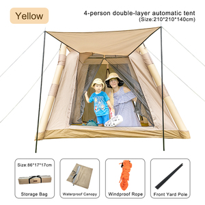 Bán Hot Xách Tay Ngoài Trời Cắm Trại Oxford Không Thấm Nước Bốn Mùa Du Lịch Gia Đình Lều Với Hai Phòng Ngủ & Phòng Khách - Product Image 5