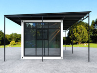 Espace de bureau résidentiel préfabriqué personnalisé JHCE, épaisseur standard, bâtiment portable, petit magasin mobile